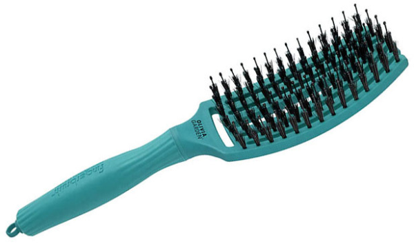 Фото Щетка продувная Olivia Garden Fingerbrush Care Iconic Boar&Nylon ID1835 BLUE LAGOO (Расчёски и щётки)