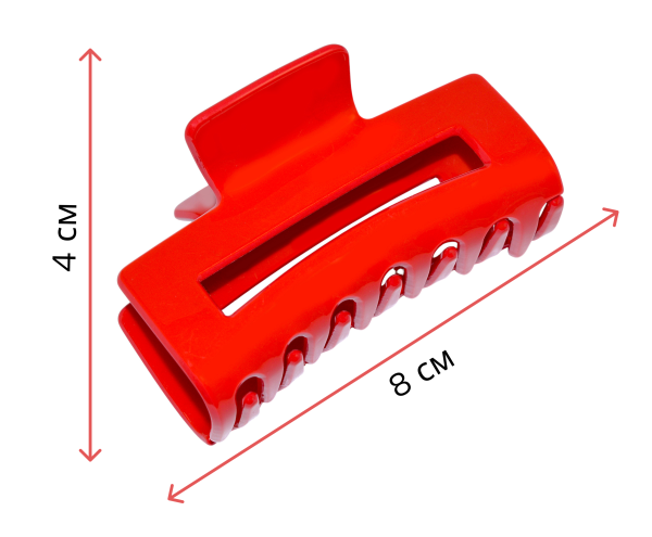 Фото Заколка-краб для волос Weisen WSRJ-835 Красный, средний, 8 см, 1 шт. (Заколки)