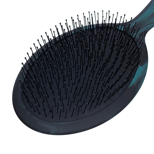 Фото Щетка массажная DEWAL SATIN BRS07, нейлон, овальная, 15 рядов (Расчёски и щётки)