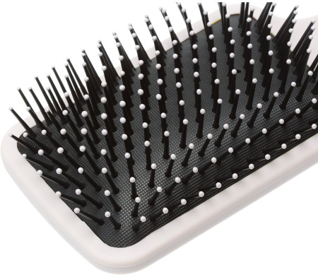 Фото Щетка массажная Прованс Dewal Beauty DBPR5 Powdery квадратная с пластиковым штифтом, 13 рядов (Расчёски и щётки)