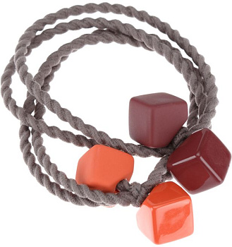 Резинки для волос Dewal Beauty DBR3837-2 "Цветные кубики" мини, 2 шт.