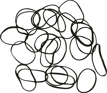 Резинки для волос Dewal RES036 силиконовые mini черные, 100 шт.