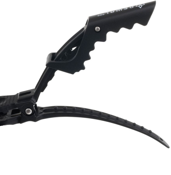 Фото Зажимы для волос Dewal CL-36859,черный, карбон, 11,2 см, 6 шт. (Зажимы)