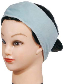Повязка на голову harizma h10518, на липучке, голубая