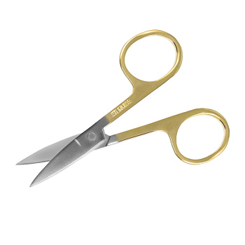 Ножницы для ногтей Weisen WSK-1018 изогнутые, золото, 9 см