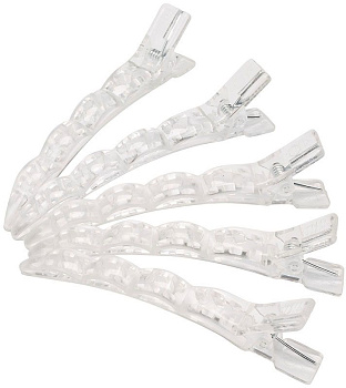 Зажимы для волос Dewal Beauty DBCH49transparent, 5 шт.