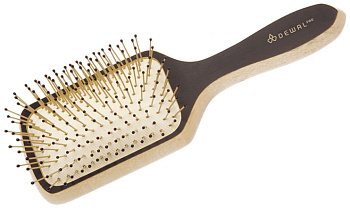 Расчёска массажная Dewal BRB200 BLACKWOOD мини деревянная, нейлоновый штифт