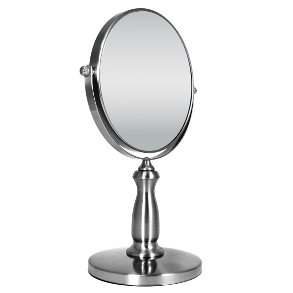 Фото Зеркало настольное Weisen WS-C30-7-SN, сатин никель, 7Х-увеличение, d 17 см, h 30,5 см (Зеркала настольные)