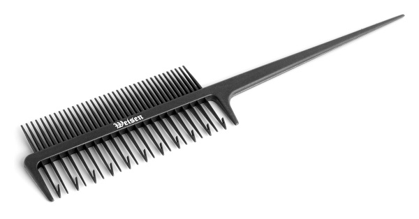 Фото Гребень Weisen CB995 для окрашивания, двухсторонний, карбоновый, 22,5 см, черный (Гребни)