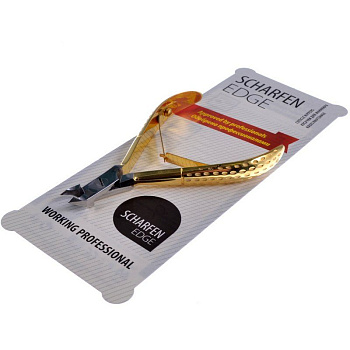 Кусачки для кутикулы METZGER серия SCHARFEN EDGE PNEC-303-HG(4mm)-LJ, позолоченные