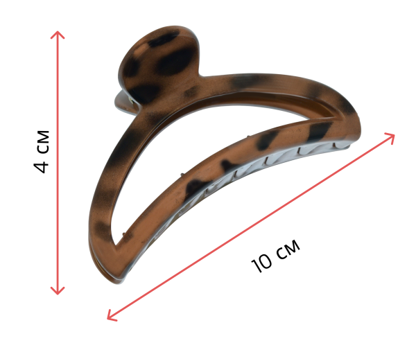Фото Заколка-краб для волос Weisen WSAN-1132 Леопард, средний, 1 шт. (Заколки)