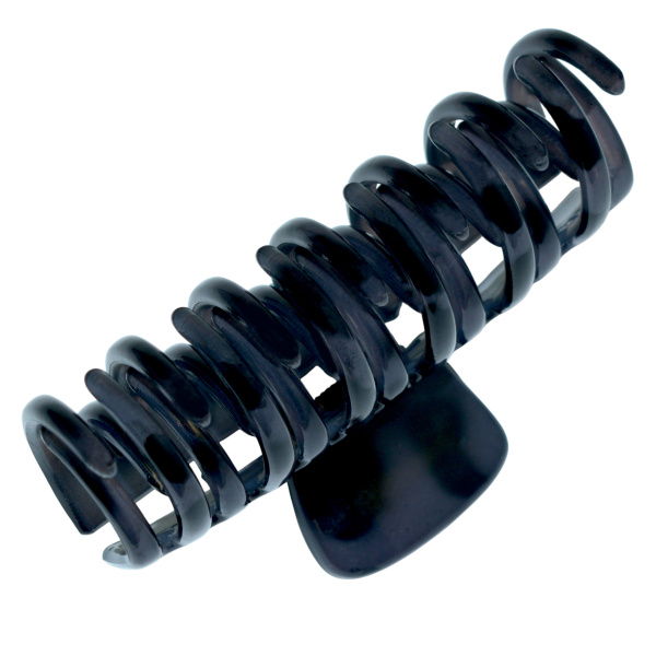 Фото Заколка-краб для волос Weisen WSAN-2124 Черный, двойной ряд зубцов, 1 шт. (Заколки)