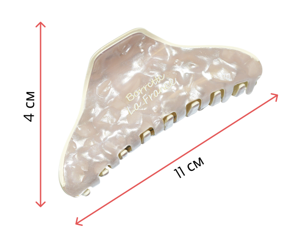 Фото Заколка-краб для волос Weisen WSRJ-885 Серый перламутр, средний, 11см, 1 шт. (Заколки)