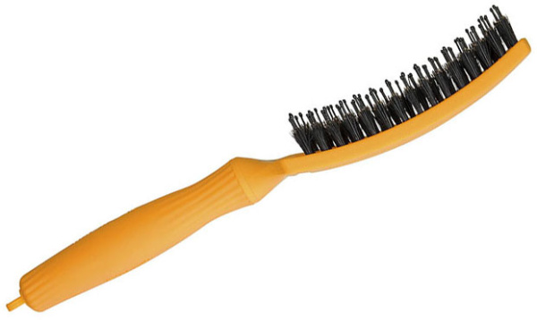Фото Щетка продувная Olivia Garden Fingerbrush Care Iconic Boar&Nylon ID1836 YELLOW SUNSHINE (Расчёски и щётки)