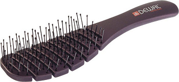 Расчёска Dewal BRZ104 туннельная New Flexi малая с антистатическим покрытием, нейлоновый штифт