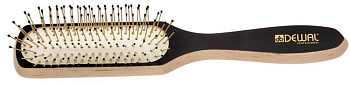 Расчёска массажная Dewal BRB300 BLACKWOOD узкая деревянная, нейлоновый штифт