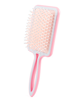 Расческа для волос Weisen WS-2022-3 массжная, квадратная, светло-розовый/лаванда, 23,5 см