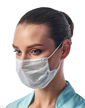 Маска Medicosm защитная одноразовая трехслойная на резинке, 50 шт.