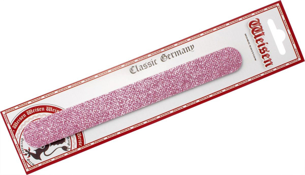 Фото Пилка для ногтей Weisen WSK-946 двухсторонняя, розовая, 18 см (Пилочки для ногтей)