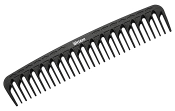 Гребень Weisen CB125 с редкими зубцами, карбон, 19 см, черный