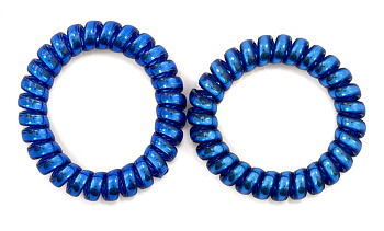 Резинки для волос Weisen Crystal WSKG-2556-3, пружинки, синие, 2 шт.