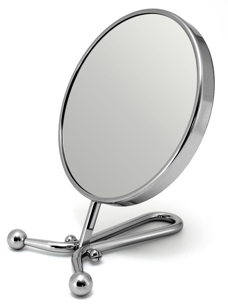 Фото Зеркало косметическое Weisen BIC-0180B-4, настольное, 10Х-увеличение, d 15 см, h 18 см (Зеркала настольные)