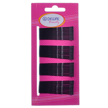 Невидимки для волос Dewal Beauty N-40 BLACK волна, 50 мм