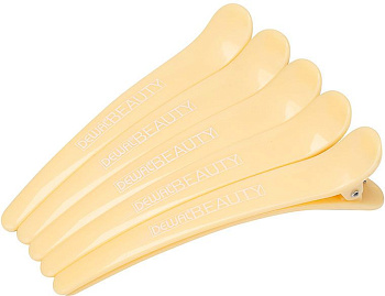 Зажимы для волос Dewal Beauty DBCH86yellow, 5 шт.