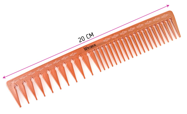 Фото Гребень для окрашивания Weisen CB120-GOLD, комбинированный, 20 см, красное золото (Гребни)