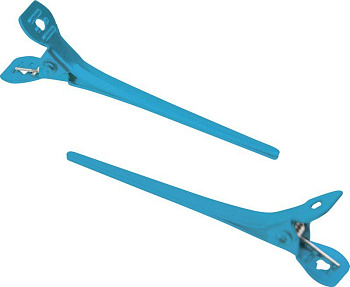 Зажимы для волос Dewal CL2416 blue 5,5 см, 12 шт.