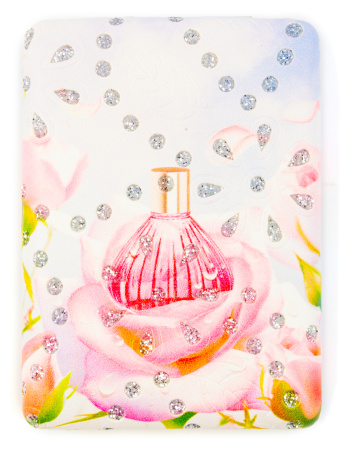 Фото Зеркало компактное Weisen WSPK-136-4 Perfume, прямоугольное, 8,5х6 см (Зеркала карманные)