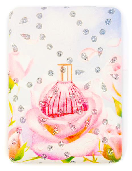 Фото Зеркало компактное Weisen WSPK-136-4 Perfume, прямоугольное, 8,5х6 см (Зеркала карманные)