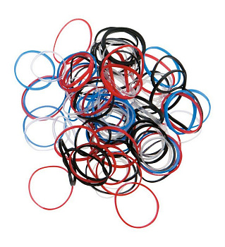 Резинки для волос Dewal RES031 силиконовые mini цветные, 100 шт.