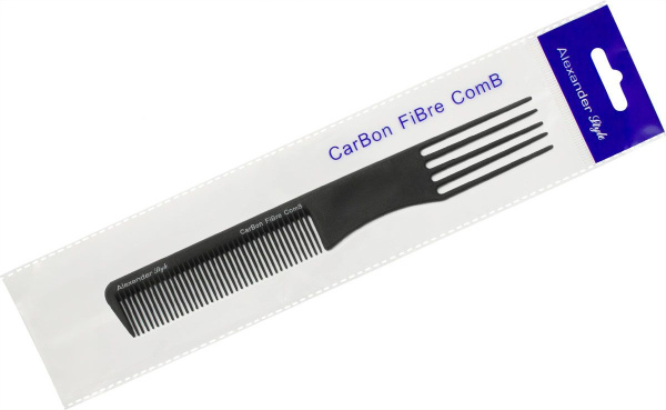 Фото Гребень для волос Alexander Style CF71, карбоновый, 19 см (Гребни)