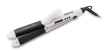 Щипцы для выпрямления волос и создания локонов harizma h10319 LED Two-in-One