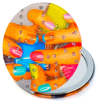 Зеркало компактное Weisen WSPK-143-3 Маникюр, круглое, d 7,2 см