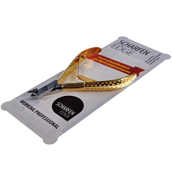 Кусачки для кутикулы METZGER серия SCHARFEN EDGE PNEC-304-HG(6mm)-LJ, позолоченные
