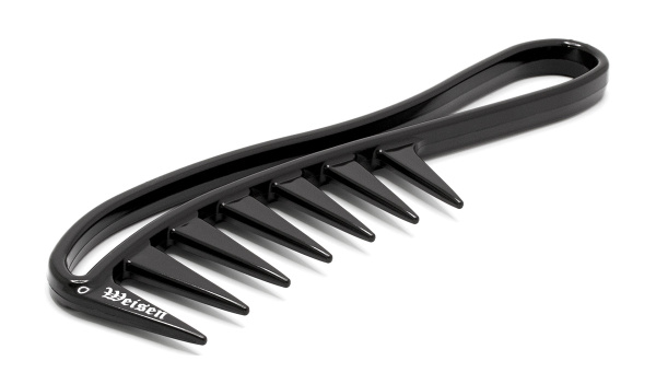 Фото Гребень моделирующий Weisen ABS-75539 Black, с ручкой, 19 см, черный (Гребни)
