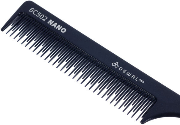 Фото Гребень для начеса Dewal CO-6C502-NANO с пластиковым хвостиком, 20 см (Гребни)