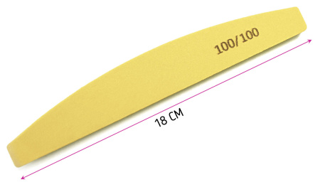 Фото Пилка-баф Weisen WS-1123 yellow, 100/100, желтая, 18 см (Пилочки для ногтей)