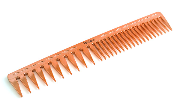 Фото Гребень для окрашивания Weisen CB120-GOLD, комбинированный, 20 см, красное золото (Гребни)