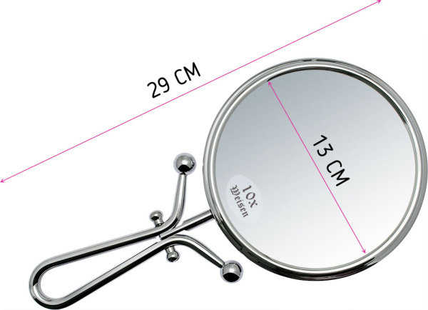 Фото Зеркало косметическое Weisen BIC-0180B-4, настольное, 10Х-увеличение, d 15 см, h 18 см (Зеркала настольные)