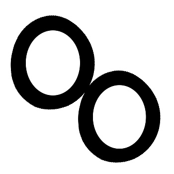 Резинки для волос Weisen  WSAN-1386 широкие, черные, 2 шт.