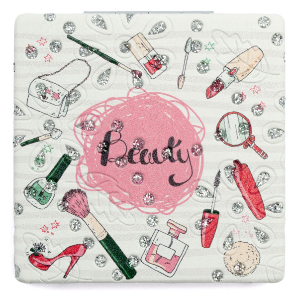 Фото Зеркало компактное Weisen WSPK-144-5 Make-up, квадратное, 7,2х7,2 см (Зеркала карманные)