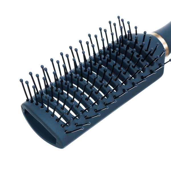 Фото Щетка продувная Dewal Beauty Магия DBBM9552, прямоугольная, серо-синяя, 9 рядов (Расчёски и щётки)