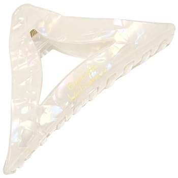 Заколка-краб для волос Weisen WSRJ-881 Белый перламутр, средний, 11 см, 1 шт.