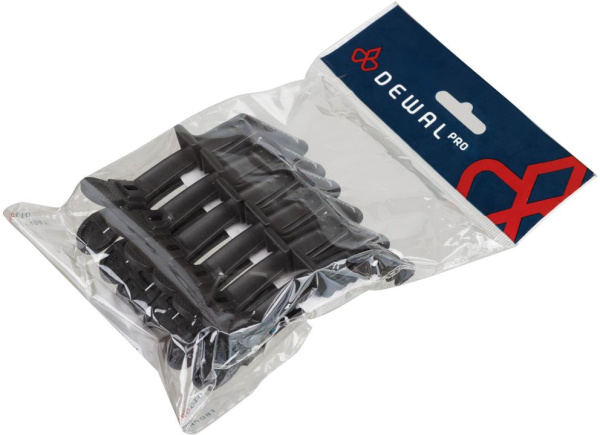 Фото Зажимы для волос Dewal CL-36859,черный, карбон, 11,2 см, 6 шт. (Зажимы)