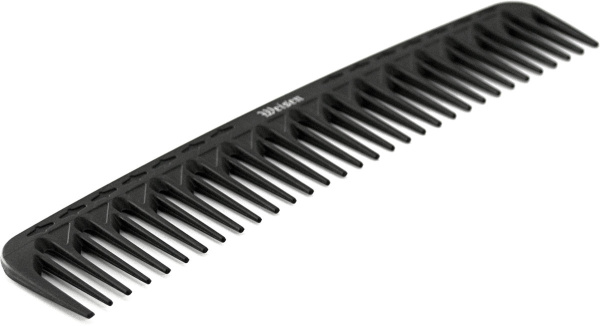 Фото Гребень Weisen CB125 с редкими зубцами, карбон, 19 см, черный (Гребни)