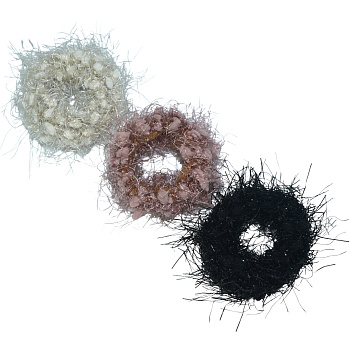 Резинки для волос Weisen WSCR-111-2 Микс серый, розовый, черный, букле, 3 шт.