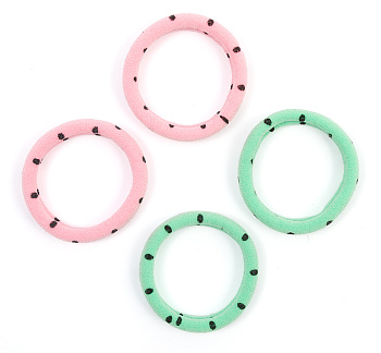 Резинки для волос Weisen WS-2104-1-3 Spotty midi, мятный/розовый, 4 шт.